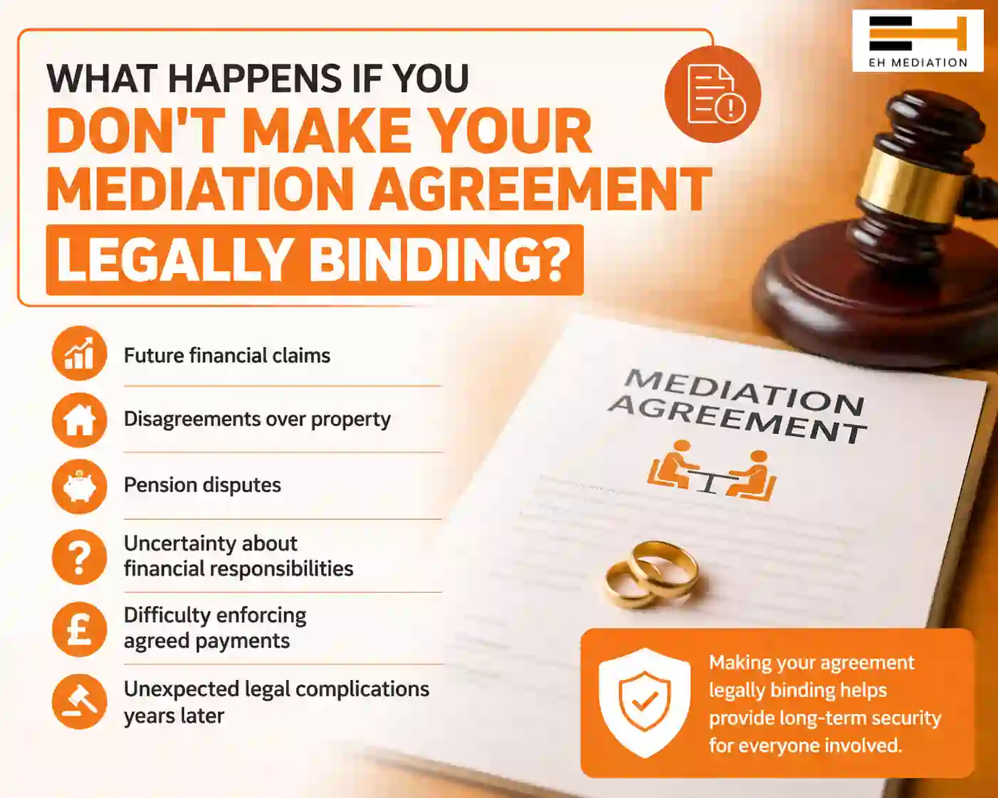 What Happens If You Don't Make Your Mediation Agreement Legally Binding Glastonbury?